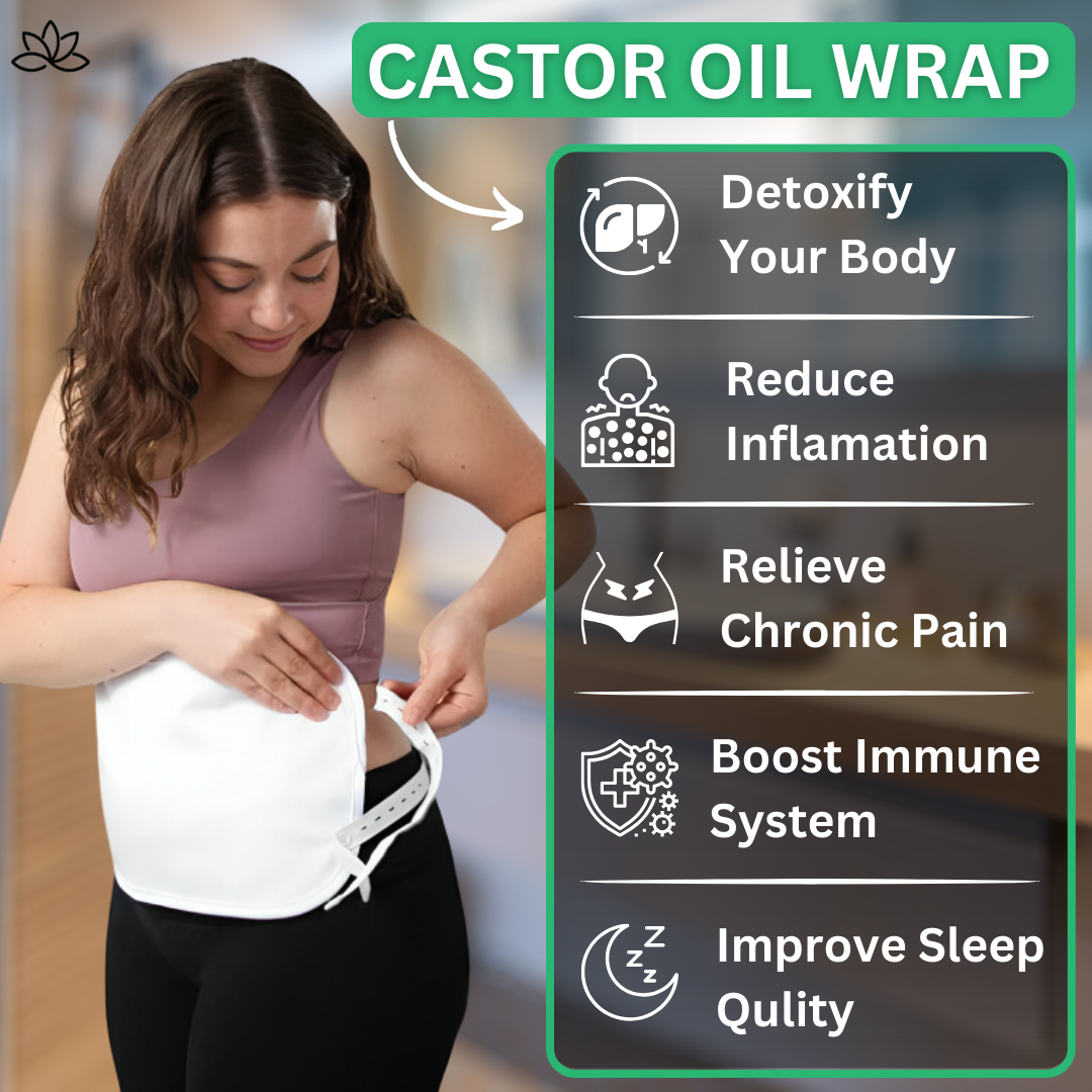 Castor Oil Wrap - Inflammation  and  Toxin Remover